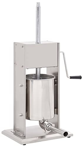 AUUIJKJF Kitchen & Dining Manuelle Wurstfüller Silber 10L Edelstahl Home & Garden