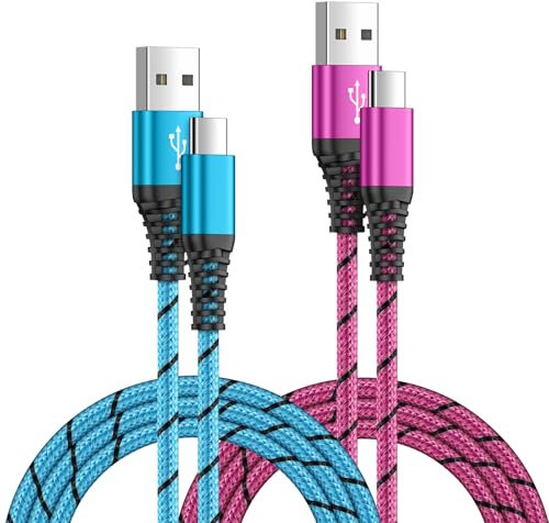 USB C Charger Cable [0.9M+1.8M],Samsung Charger Cable Fast Charge,Type C Fast Charging Lead for Samsung Galaxy A56/A55/A54/A15/A25/A34/S24 Ultra/S23/S22/S21/S10,Huawei,Google,iphone 16/15