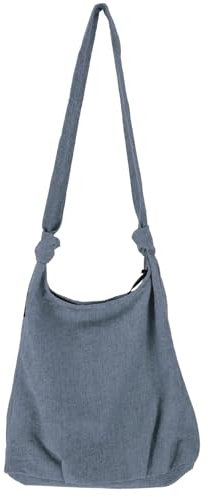 GURU SHOP Boho Schultertasche, KlassischeTasche mit Dezentem Farbenspiel - Lila, Herren/Damen, Violett, Baumwolle, Size:One Size, 23x28x9 cm, Alternative Umhängetasche, Handtasche aus Stoff