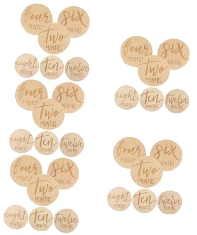 UPKOCH 30 Stk -Monatskarte monatskarten monate karten Anzeichen für Babymonate neue Babykarte Etiketten doppelseitiges monatliches Meilensteinschild -Meilensteinzeichen