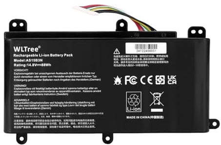 WLTree AS15B3N Laptop Battery for Acer Predator 15 G9-591 G9-591G G9-592 G9-592G Predator 17 G5-793 G9-791 G9-791G G9-792 G9-792G G9-793 17 X GX-79 1 Series KT.00803.004 4ICR19/66-2 Battery 14.8V