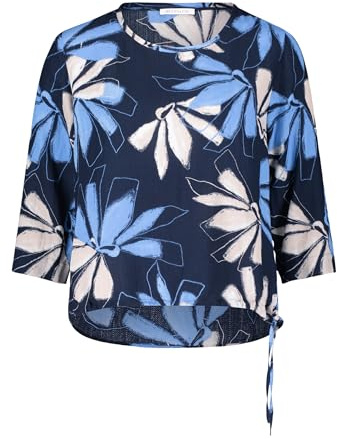 Betty & Co Damen Blusenshirt mit Print 36, Dunkelblau/Blau
