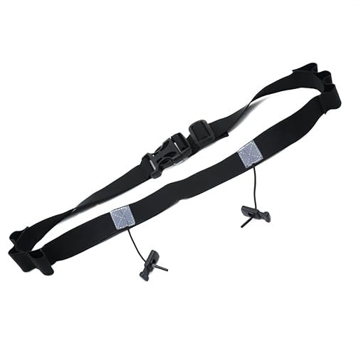 Ceinture Porte-Dossard Réglable avec 6 Boucles de Gel - Idéale pour Maintenir Votre Dossard de Course en Sécurité Lors des Marathons, Triathlons et Événements Sportifs