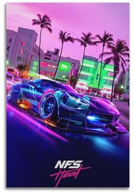 ZPSYREGYD NFS Poster Need For Speed, dekoratives Gemälde, Leinwand, Wandposter und Kunstdruck, moderne Familienschlafzimmer-Dekoration, Poster, 60 x 90 cm