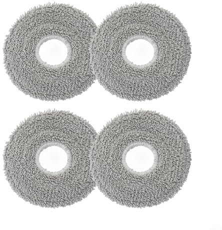 Paño de mopa para aspiradora Cecotec 11090 Robot Aspirador, accesorio lavable, reutilizable, paños de fregona fuertes (4 piezas)