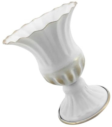 ibasenice Retro-Blumentopf aus Schmiedeeisen Bauernhaus geprägt Antiquität Container Esstisch für blumenbank Hochzeitsdekoration Vase Frischblumen-Aufbewahrungstopf Hochzeitsblumentopf Weiß