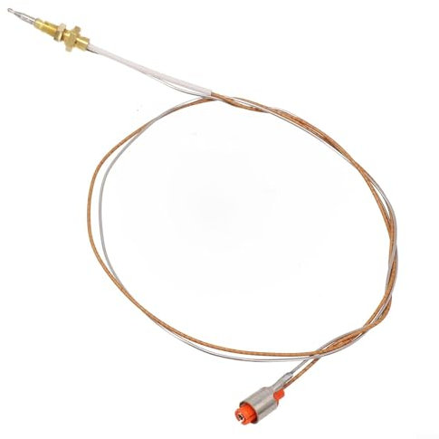 Volakebeing Par termostático de alambre para estufa de gas, accesorios de quemador de tornillo de cabeza de cobre, componentes de estufa de cocina (aguja corta de 70 cm)