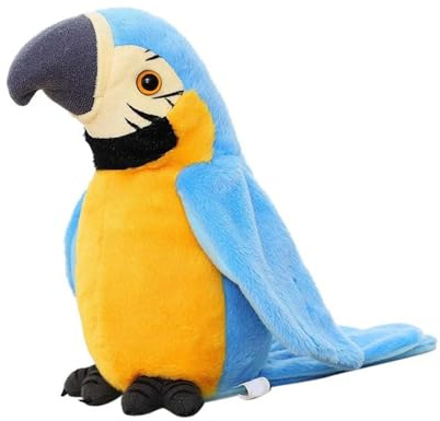 Sunshine smile Elektrische Sprechender Papagei,Lustiges Sprechender Papagei,Nachsprechendes Plüschvogel,Talking Parrot Plüsch,Vogel Plüschtier mit Wiedergabefunktion