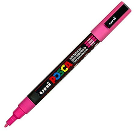 Uni-Ball Marcatore UniPosca con punta sottile arrotondata, colore: verde mela Rosa