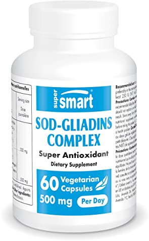 SOD- Gliadins Complex - Potente antiossidante endogeno (Superossido Dismutasi) - Origine vegetale - Super assorbibile - Prodotto in Francia - Vegano - Supersmart