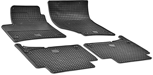 WALSER DirtGuard Gummi Fussmatten Auto für Audi Q7 (4LB) 2005-2015, 100% passgenaue Auto Fußmatten, robuste Universal Fußmatte Auto, Gummimatten Auto