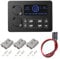 Hlxnyami Centre Contrôle Portable avec Adaptateur Lumières LED Mini Boîtier d'alimentation avec Lumières LED 100 W pour Camping-Cars, Bateaux Boîtier d'alimentation D'Affichage 12 V B