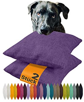 npluseins 2er Pack Kissenhüllen mit Struktur-Muster - Polsteroptik 617.767, 1 Pack (2 Stück) - Kissenhüllen 40 x 40 cm, lila