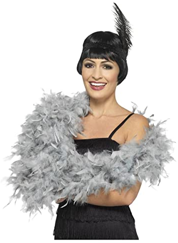 Smiffys Deluxe-Boa, Silber, 180 cm, 80 g