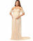 Robe Grossesse de Photographie Elégante Vetements Maternité Robe Longue en Dentelle à Manches Courtes Femme Enceinte Costume Habillée de Shooting Photo Plage Mariage Soireé Cérémonie Abricot XL