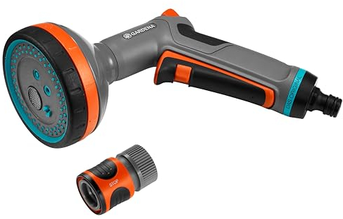 Gardena Boquilla a prueba de heladas 3715C-FP (cinco patrones de pulverización), parada de agua