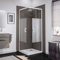 Schulte paroi de douche accès d’angle droit 80 x 80 x 190 cm, profilé blanc, portes coulissantes, verre de sécurité 5 mm décor décent, partiellement encadré, largeur d'accès 48 cm, réglage 78.5-80.0