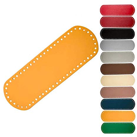 1 Taschenboden Kunstleder zur Taschenherstellung Boden Tasche Farb-/Größenwahl, Größe:10x30cm, Farbe:mango