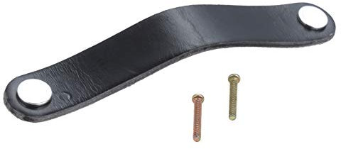 JeogYong Schrankgriffe, 4 Stück, aus feinem Leder, für Schlafzimmermöbel (96 mm, schwarz)