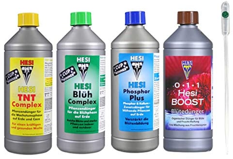 Hesi Starter Set Medium TNT + Blüh Complex + Phosphor Plus + Boost je 1-Liter Box Kit