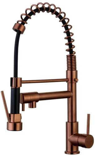 Essebagno Big Pro Spültischarmatur mit Kupfer-Duscharmatur