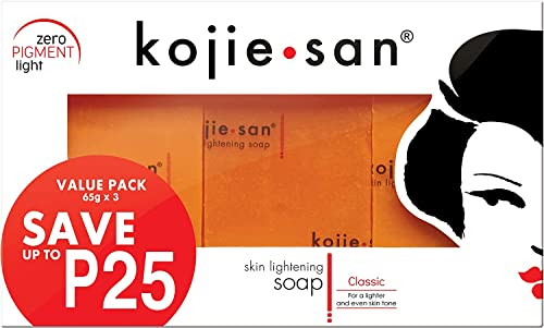 3 x 65 g echte Kojie San Skin Lightning-Seife.