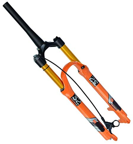 TYXTYX Fahrrad MTB Federgabel 2627,5 140mm Federweg, 1-1/8leichte Magnesiumlegierung 9mm QR Mountainbike Luftgabel