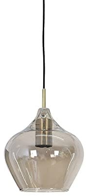 Light & Living Hängeleuchte Rakel - Antik Bronze - Ø20cm - Rund - Glas - Hängelampe & Pendellampe - Lampe Wohnzimmer & Schlafzimmer - Pendelleuchte Esstisch