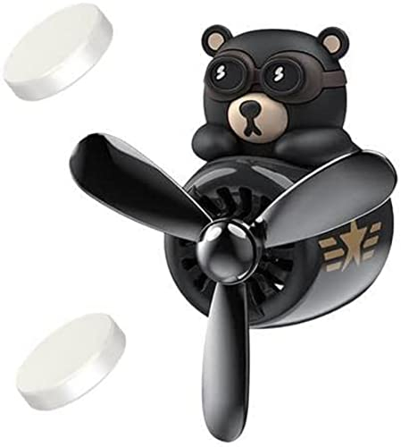 Mineatig Car Diffuser, Auto Lufterfrischer, Duft Auto Lufterfrischer, Bären Pilot Auto Diffusor, Auto Duft Diffusor Luftentlüftung, Cartoon Bär Pilot Auto Lufterfrischer, Auto Innendekorationszubehör
