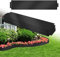 AufuN Rasenkante Metall 35 m x 15 cm Verzinkt Beetumrandung Beeteinfassung Mähkante Palisade 35 Stücke 100 cm x 15 cm (L x H) Rasenkante Verzinkt-Schwarz