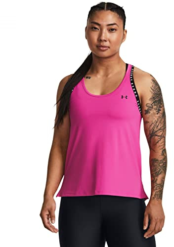 Under Armour Damen Knockout Tank Top Weste, Rebel Pink/Weiß/Schwarz, M