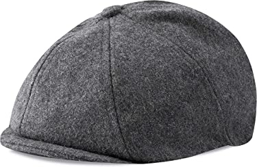 mintgreen Schiebermütze Kinder, Baby Wool Jungen Fischgrät Tweed Schirmmütze Barett Newsboy Cap, Wool Dunkel Grau, 4-5 Jahre, Tag 54