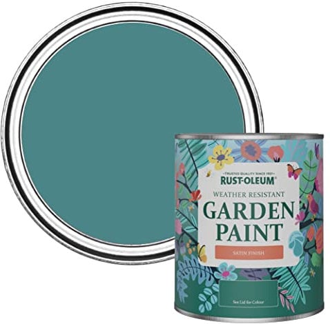 Rust-Oleum Green Mould-Resistant Garden Paint In Satin Finish - Peacock Suit 750ml