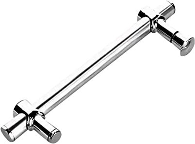 DRYMY Shower Door Handle, Adjustable Hole Distance Grab Bar for Bathroom Glass Door, Single Side Handle With Accessories Towel Bar - Stainless Steel (Size: 350mm)