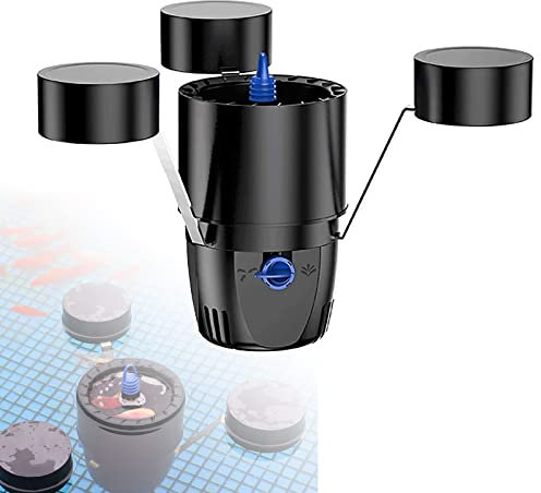 WGPHD Automatischer Pool-Oberflächenreiniger, schwimmender Skimmer, 2-in-1-Saugskimmer für Pools mit 3 Springbrunnenmodi, geeignet für Teichabfallentsorger mit Einer Pooloberfläche von 25 m²