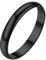 Silvora Dünne Damen Ringe 925 Silber Schlichter Herren Damen Ehering Verlobungsring 3mm breit Schwarzer Vorsteckring Fingerring Ringgröße 57(18) Modeschmuck Accessoires