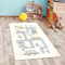 CARPETIA Teppich Kinder-Teppich allergiker-freundlich Auto-Bagger weich Creme 80x150 cm