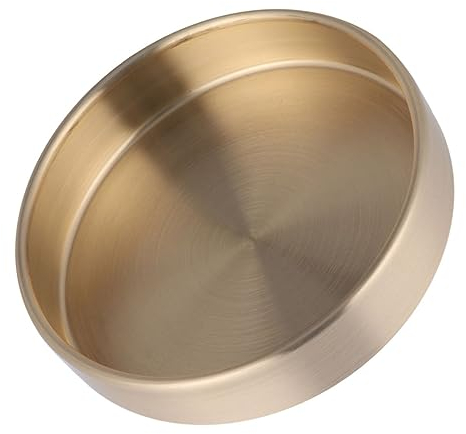 Cabilock Plateau Rond En Laiton 10 Cm Pour Cosmétiques Rangement Divers Finition Lisse Décoratif Pratique Maison Vide-poche Élégant