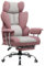 GTPLAYER Gaming Stuhl, Gamer Stuhl, Ergonomischer Bürostuhl mit Fußstütze, Stoffoberfläche, Federsitzkissen, Gaming Chair Gepolstert, Gaming Sessel 150kg Belastbarkeit Rosa