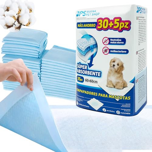 BPS Dog Training Pads for Dogs Cats Mat Hygienic Wipes (35pcs 60 x 60 cm)