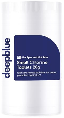 Deep Blue Professional – Mini pastilles de Chlore stabilisé 20 g 1 kg à libération Lente | Fabriqué au Royaume-Uni | Entretien régulier de l'eau de Piscine et Spa pour l'entretien régulier de la