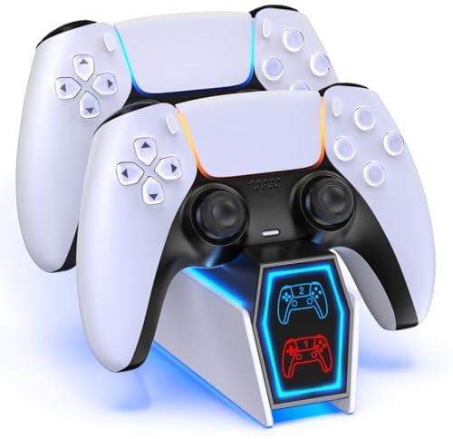 PS5 Charging Station - 2H Fast Charge with LED Light, Upgrade Dock for PS5 Dualsense Controller