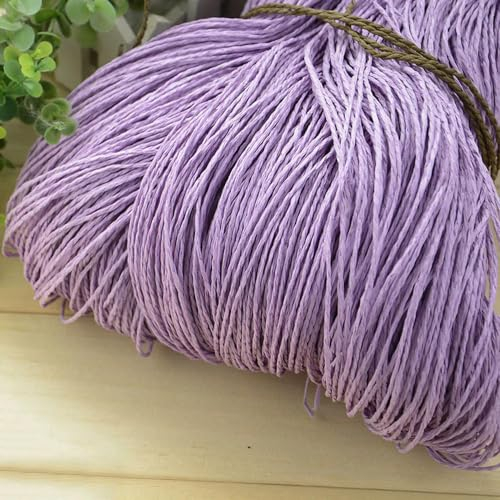 Bast-Strohgarn für Handstricken, Häkeln, Sommerhut, Handtasche, Kissen, Körbe, Strickmaterial, Basteln, für Geschenkbox, Dekoration, 500 m