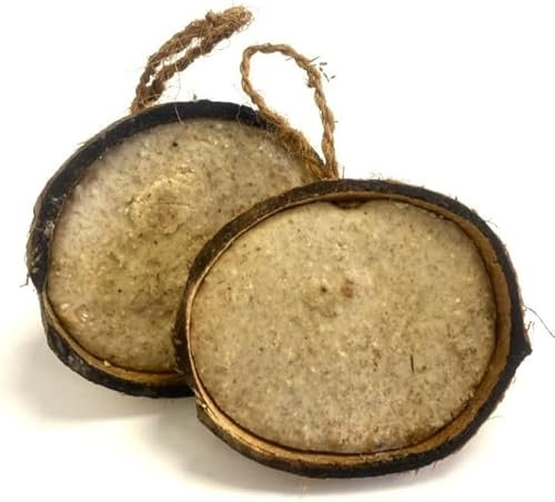 Premium Suet Filled Coconut Halves x 3 Wild Bird Food DCP