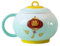 CAPIJIONG Taza de cerámica creativa china de 450 ml con cubierta y diseño de linterna para uso doméstico, color verde (feliz)