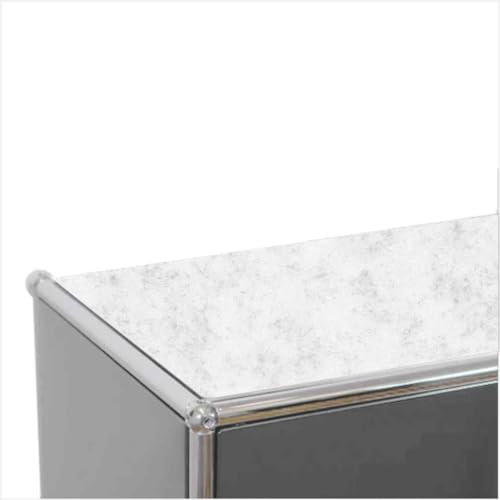 Eco Filzauflage geeignet für USM Haller Möbel inkl. Antirutschmatte (Marble, 73,5 x 33,5cm)