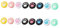 Veemoon 16piezas para Joystick Tapones De Joystick Antideslizantes para Controladores De Compatible con Nintendo Colores Mezclados