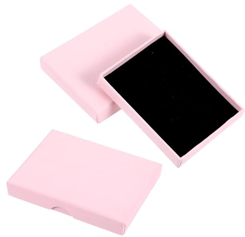JJUNW 2 Stück Schmuck Geschenkbox Klein, Rechteck Geschenkschachtel Mit Deckel für Verpackung 9x7cm - Box für Ohrringe, Halsketten, Armbänder, Ringe