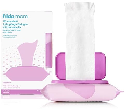 Frida Mom Wochenbett Intimpflege Einlagen mit Hamamelis | Kühlende Linderung bei Schwellungen & Schmerzen nach der Geburt | Ohne Duftstoffe, sofort einsatzbereit | Für Klinik & Wochenbett
