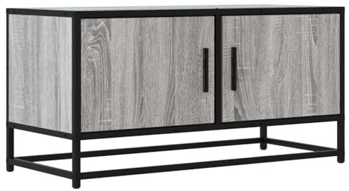 vidaXL TV Cabinet Stand/Media Unit - Grey Sonoma Engineered Wood & Metal - Modern Home/Office Furniture